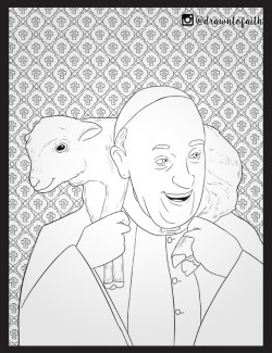 Pope with Baby Goat by Micaela